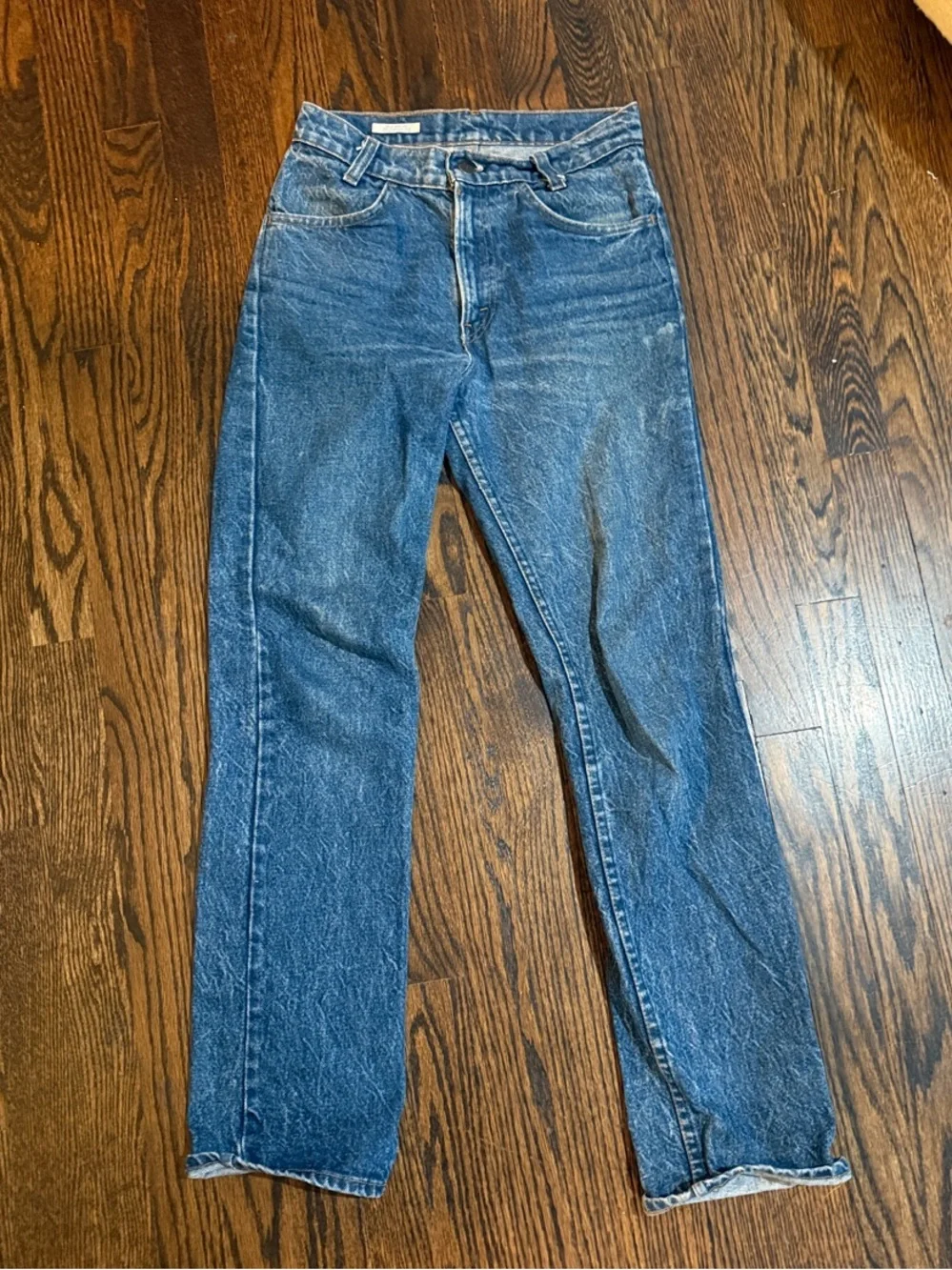 Vintage 80s Levi's 719 Orange Tab Jeans 27x30 Made in USA Student Slim Straight